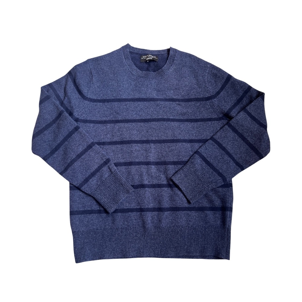 Banana Republic Filpucci Fine Italian Merino Wool Blue Striped Sweater SzL